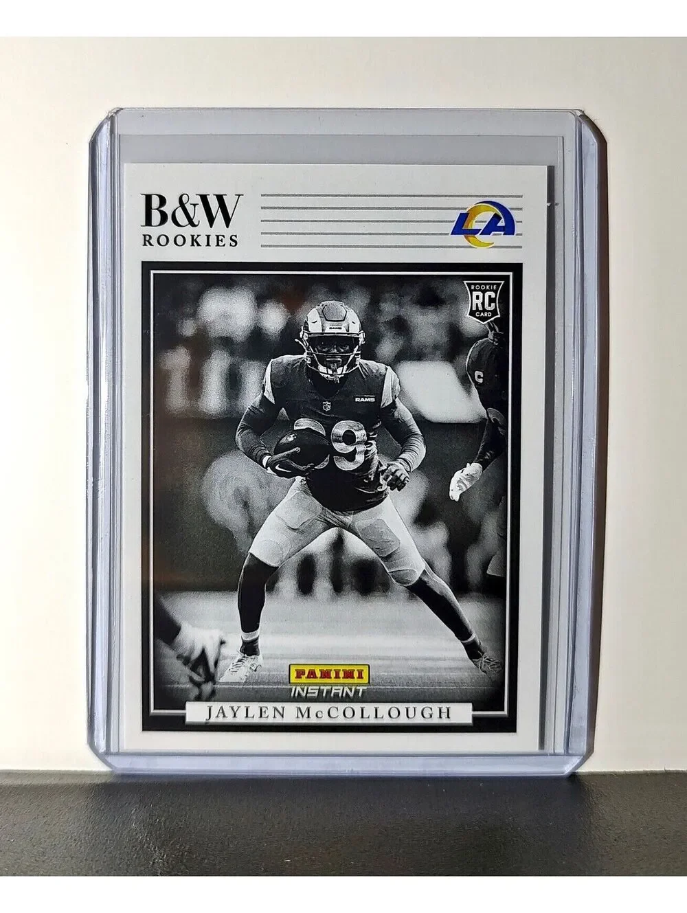 Jaylen McCollough 2024 Panini NFL #38 Black & White Rookies Card Rams 1 of 680